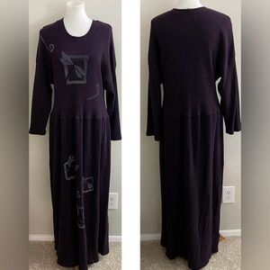 Vintage Sweet Jessie cotton lagen look long sleeve maxi dress cottagecore boho